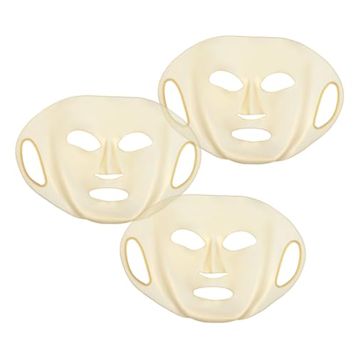 minkissy 3st Silikon-maskenabdeckung Zubehör Für Die Gesichtspflege Silikonmasken Wiederverwendbare Gesichtsmaske Aus Silikon Gesichtsmaskenabdeckung Silikon-frauenmaske Kieselgel Golden von minkissy