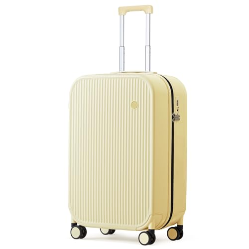 mixi Gepäck Hardside PC Koffer mit Rollen & TSA für Reisen Damen Herren, Lark Yellow, 20-inch, modisch von mixi
