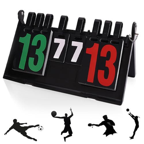 mizikuu Anzeigetafel 6 Stellig, Digit Flip Zähltafel Wettkämpfe Tragbare Punktetafel wasserdichte Scorebord 0-99 Sportanzeigetafel Punktezähler für Fußball Basketball Badminton Volleyball Tischtennis mizikuu Anzeigetafel 6 Stellig, Digit Flip Zähltafel Wettkämpfe Tragbare Punktetafel wasserdichte Scorebord 0-99 Sportanzeigetafel Punktezähler für Fußball Basketball Badminton Volleyball Tischtennis von mizikuu