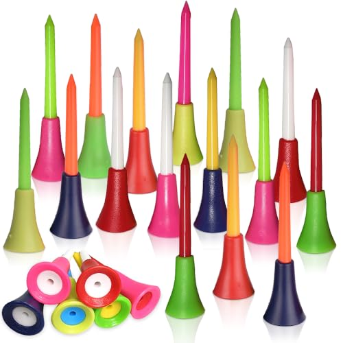 mizikuu Golf Tees Kunststoff, 50 Stück Golf Tees Langlebigem Unbreakable 83mm Golftees Gummi Mixed Colors Golf Geschenkideen für Ihre Golf Fanatischen Freunde oder Familie mizikuu Golf Tees Kunststoff, 50 Stück Golf Tees Langlebigem Unbreakable 83mm Golftees Gummi Mixed Colors Golf Geschenkideen für Ihre Golf Fanatischen Freunde oder Familie von mizikuu