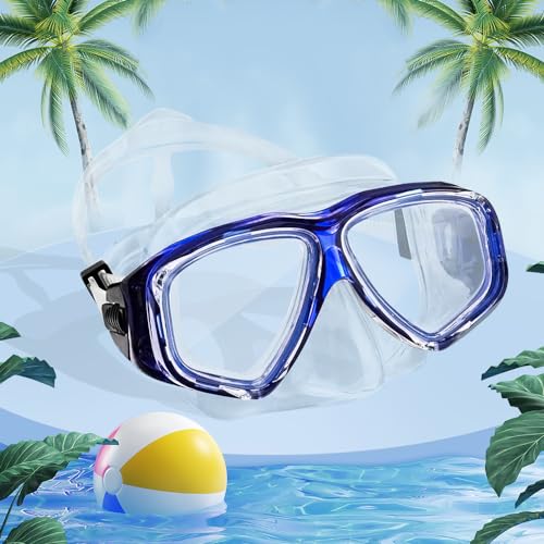 mizikuu Schnorchel Taucherbrille, 180°Panorama Schwimmbrille für Männer und Frauen Tauchmaske mit Verstellbares Silikonband Schnorchelbrille Anti Nebel Anti-Leck Schwimmmaske UV Schutz von mizikuu