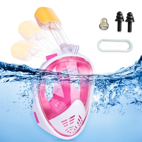 mizikuu Schnorchelmaske Vollmaske, Sichere Schnorchelmaske für Kinder ab Panorama-Vollgesichts Design mit 180-Grad-Sicht Tauchmasken leckagefreier Two-air Flow Defense Fog Passage mizikuu Schnorchelmaske Vollmaske, Sichere Schnorchelmaske für Kinder ab Panorama-Vollgesichts Design mit 180-Grad-Sicht Tauchmasken leckagefreier Two-air Flow Defense Fog Passage von mizikuu