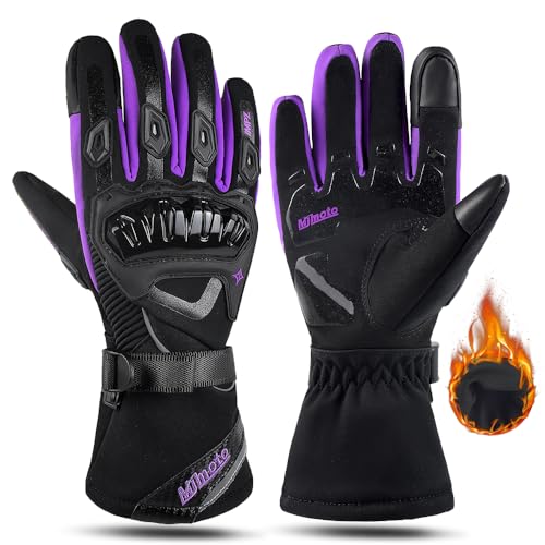 mjmoto Guantes Motorradhandschuhe, winddicht, wasserdicht, Motorrad-Reithandschuhe, Touchscreen, Motocross-Handschuhe, Winter, Lila, Größe M mjmoto Guantes Motorradhandschuhe, winddicht, wasserdicht, Motorrad-Reithandschuhe, Touchscreen, Motocross-Handschuhe, Winter, Lila, Größe M von mjmoto