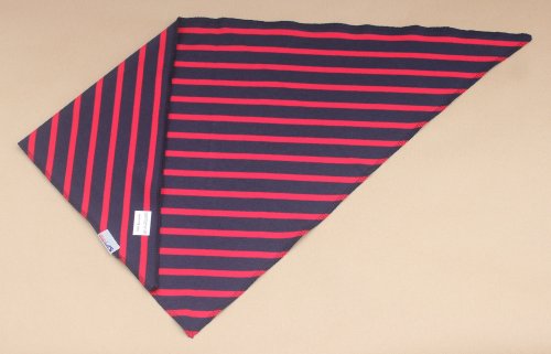 modAS Dreiecktuch blau - rot gestreift 60x60x85 cm bretonisches Dreieckstuch Halstuch Bandana dreieckiges Tuch von modAS