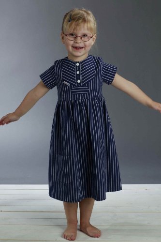 modAS Fischerkleid für Kinder breit gestreift klassischer Stil Größe 98 modAS Fischerkleid für Kinder breit gestreift klassischer Stil Größe 98 von modAS