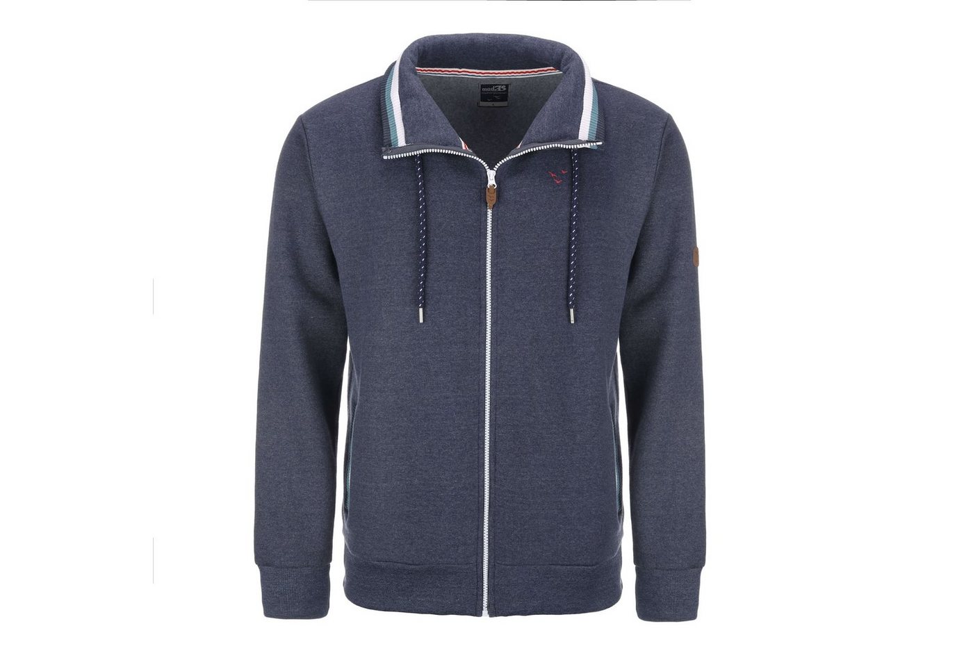 modAS Sweatjacke Herren Shirtjacke uni ohne Kapuze - Strickjacke mit Reißverschluss modAS Sweatjacke Herren Shirtjacke uni ohne Kapuze - Strickjacke mit Reißverschluss von modAS