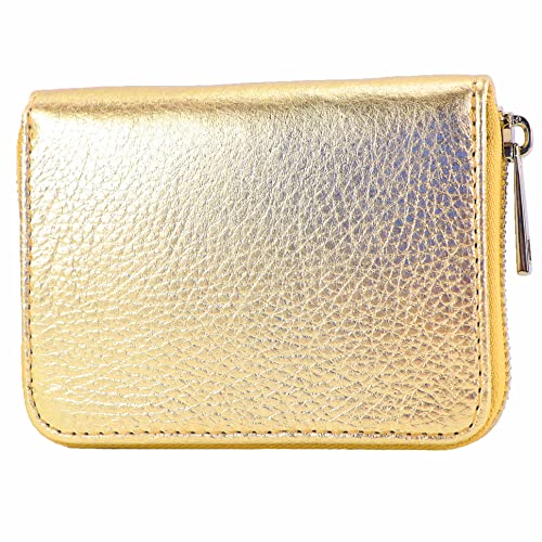 modamoda de - P04 - ital. Damen Portemonnaie Echtleder kurz, Farbe:Gold-Metallic modamoda de - P04 - ital. Damen Portemonnaie Echtleder kurz, Farbe:Gold-Metallic von modamoda de