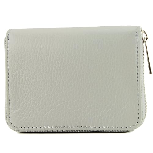 modamoda de - P04 - ital. Damen Portemonnaie Echtleder kurz, Farbe:Hellgrau modamoda de - P04 - ital. Damen Portemonnaie Echtleder kurz, Farbe:Hellgrau von modamoda de