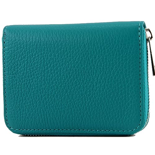 modamoda de - P04 - ital. Damen Portemonnaie Echtleder kurz, Farbe:Türkisblau modamoda de - P04 - ital. Damen Portemonnaie Echtleder kurz, Farbe:Türkisblau von modamoda de
