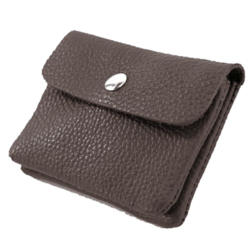 modamoda de P09 Damen Münzgeldbörse Geldbörse Portemonnaie Klein Leder Made in Italy P09, Farbe:Anthrazitgrau von modamoda de