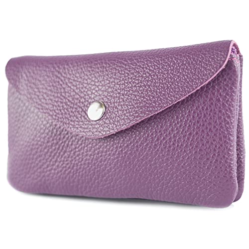 modamoda de - P11 - ital. Leder Damen Geldbörse Portemonnaie Medium, Farbe:Purple von modamoda de