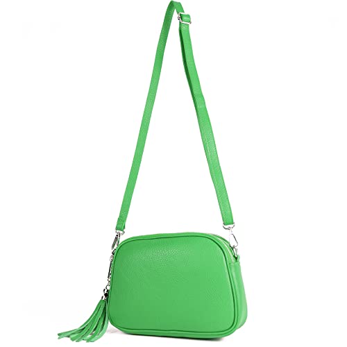 modamoda de - T238 - ital. Damen Umhängetasche Leder Medium, Farbe:Blattgrün modamoda de - T238 - ital. Damen Umhängetasche Leder Medium, Farbe:Blattgrün von modamoda de