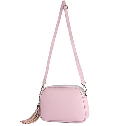 modamoda de - T238 - ital. Damen Umhängetasche Leder Medium, Farbe:Flieder modamoda de - T238 - ital. Damen Umhängetasche Leder Medium, Farbe:Flieder von modamoda de