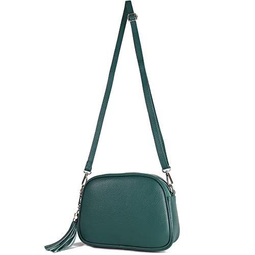modamoda de - T238 - ital. Damen Umhängetasche Leder Medium, Farbe:Petrol modamoda de - T238 - ital. Damen Umhängetasche Leder Medium, Farbe:Petrol von modamoda de