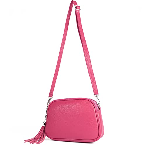 modamoda de - T238 - ital. Damen Umhängetasche Leder Medium, Farbe:Pink modamoda de - T238 - ital. Damen Umhängetasche Leder Medium, Farbe:Pink von modamoda de