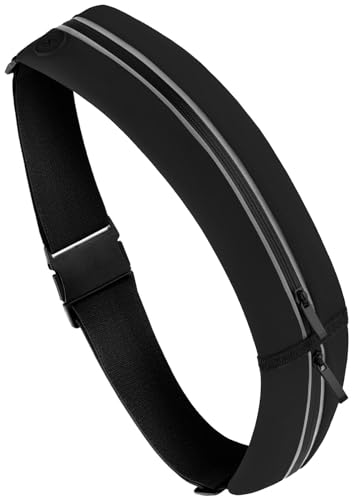 moex® Easy Bag für Motorola Edge 50 Ultra Laufgürtel für Handy, Lauftasche Jogging, Handytasche zum Joggen, Sport Bauchtasche wasserdicht, Fitness Running Belt – Schwarz (2P) von moex