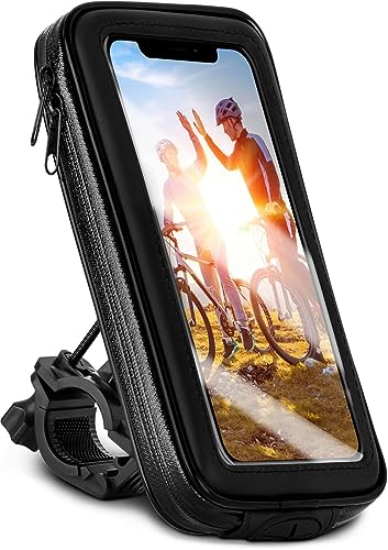 moex Fahrrad Handyhalterung kompatibel mit Apple iPhone 15 - Lenkertasche mit Sichtfenster, neig- und drehbar, Lenker Halterung wasserdicht, Schwarz moex Fahrrad Handyhalterung kompatibel mit Apple iPhone 15 - Lenkertasche mit Sichtfenster, neig- und drehbar, Lenker Halterung wasserdicht, Schwarz von moex