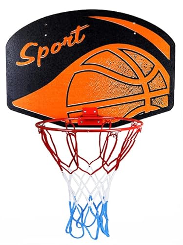 Basketballkorb Kinder Basketball Korb Basketballring Netz Set Miniboard 60x40cm (Ball) von molti