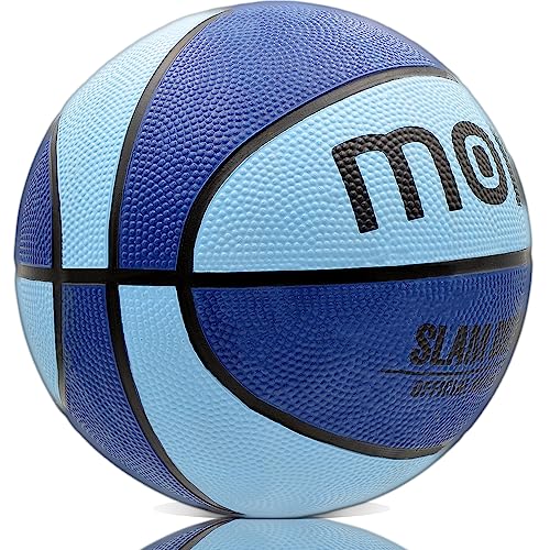 molti Basketball Ball Größe #5 für Kinder Erwachsene rutschfest Streetball Freizeitspielball Indoor Outdoor Training (Blau) von molti