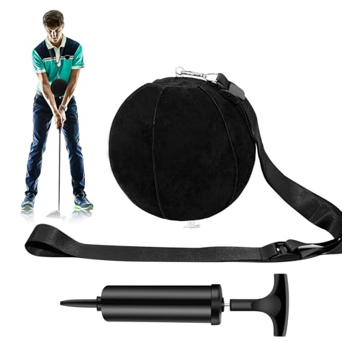 montela golf Trainingsball, intelligenter Golfball, Golf-Trainingshilfe, aufblasbarer Schwung-Trainingsball mit Inflatorpumpe und verstellbarem Umhängeband, unterstützt Golfschwung-Trainer, montela golf Trainingsball, intelligenter Golfball, Golf-Trainingshilfe, aufblasbarer Schwung-Trainingsball mit Inflatorpumpe und verstellbarem Umhängeband, unterstützt Golfschwung-Trainer, von montela golf