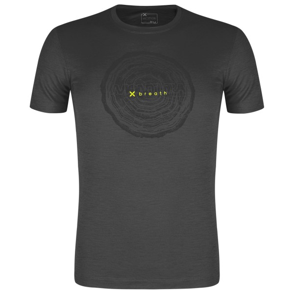Montura - Merino Breath T-Shirt - Merinoshirt Gr S nero / giallo fluo von montura