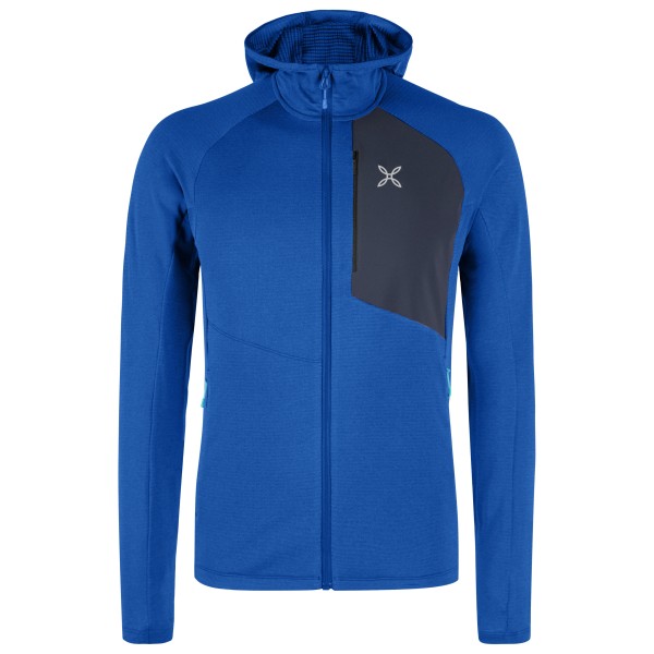 Montura - Vertigo Power Grid Hooded Maglia - Fleecejacke Gr XL blau von montura