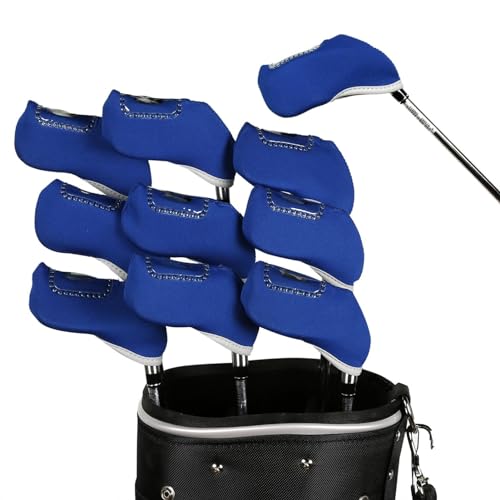 moonyan Golf-Eisenschlägerhüllen,Golfschläger-Eisenhüllen - 10 Stück Iron Head Covers Golfschlägerhüllen mit sichtbarem Design - Solide Golf-Schlägerkopfhüllen, Golfschläger-Kopfhüllen, von moonyan