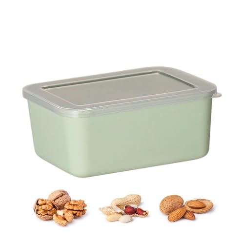 moonyan Lunchbox-Behälter,Lunchschüssel mit Deckel - Kühlschranksparbehälter für Lebensmittelprodukte, mikrowellengeeignet, 600 ml, wiederverwendbarer Kühlschrank-Organizer für Lebensmittel, Obst, von moonyan