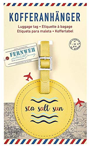 Kofferanhänger mit Adressschild | Gepäckanhänger aus Kunstleder | Mit Adressfeld zum Beschriften | Sea Salt Sun | Rund Kofferanhänger mit Adressschild | Gepäckanhänger aus Kunstleder | Mit Adressfeld zum Beschriften | Sea Salt Sun | Rund von moses
