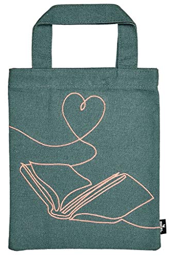 moses. 83325 libri_x Büchertasche Leseliebe | Kleine Tragetasche aus 1 Baumwolle | Für Buchliebhaber | Mit Motivbestickung, türkisgrün moses. 83325 libri_x Büchertasche Leseliebe | Kleine Tragetasche aus 1 Baumwolle | Für Buchliebhaber | Mit Motivbestickung, türkisgrün von moses