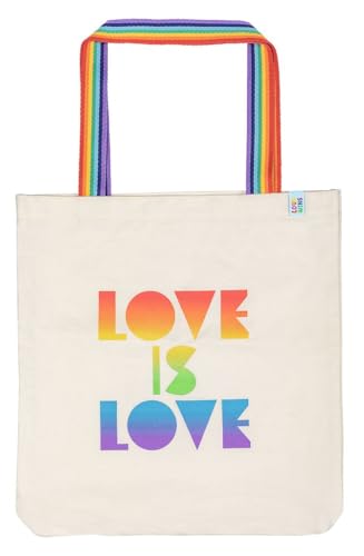 moses. Shopper Bio-Baumwolle Rainbow Love – Tragetasche mit Regenbogen-Griffen – Einkaufstasche mit Standboden – aus 100% Bio-Baumwolle moses. Shopper Bio-Baumwolle Rainbow Love – Tragetasche mit Regenbogen-Griffen – Einkaufstasche mit Standboden – aus 100% Bio-Baumwolle von moses
