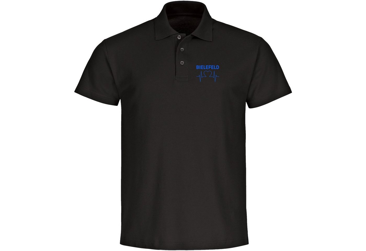multifanshop Poloshirt Bielefeld - Herzschlag - Polo multifanshop Poloshirt Bielefeld - Herzschlag - Polo von multifanshop