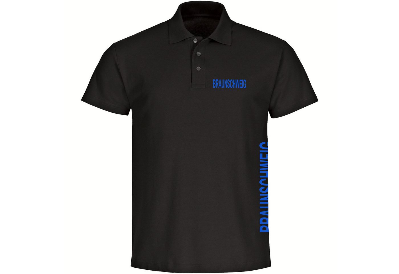 multifanshop Poloshirt Braunschweig - Brust & Seite - Polo multifanshop Poloshirt Braunschweig - Brust & Seite - Polo von multifanshop