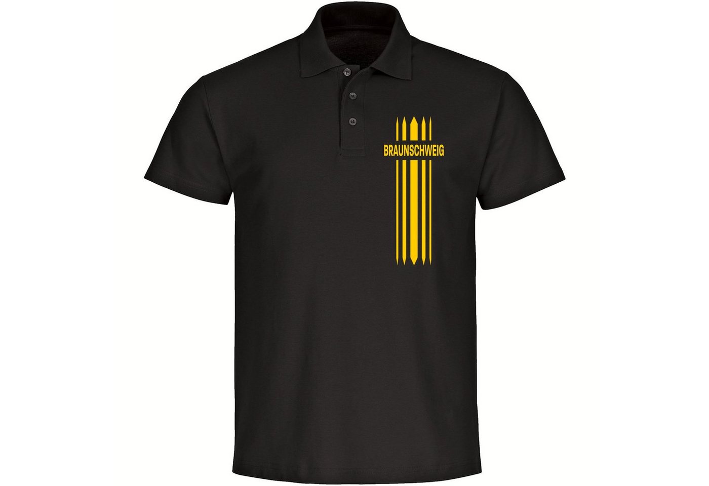 multifanshop Poloshirt Braunschweig - Streifen - Polo multifanshop Poloshirt Braunschweig - Streifen - Polo von multifanshop
