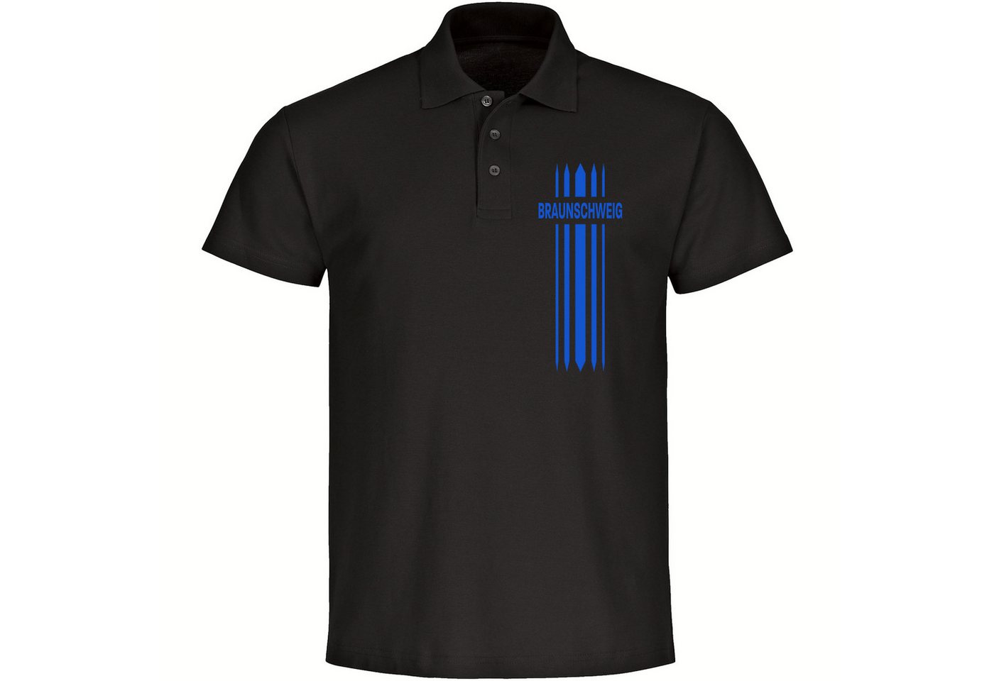 multifanshop Poloshirt Braunschweig - Streifen - Polo multifanshop Poloshirt Braunschweig - Streifen - Polo von multifanshop