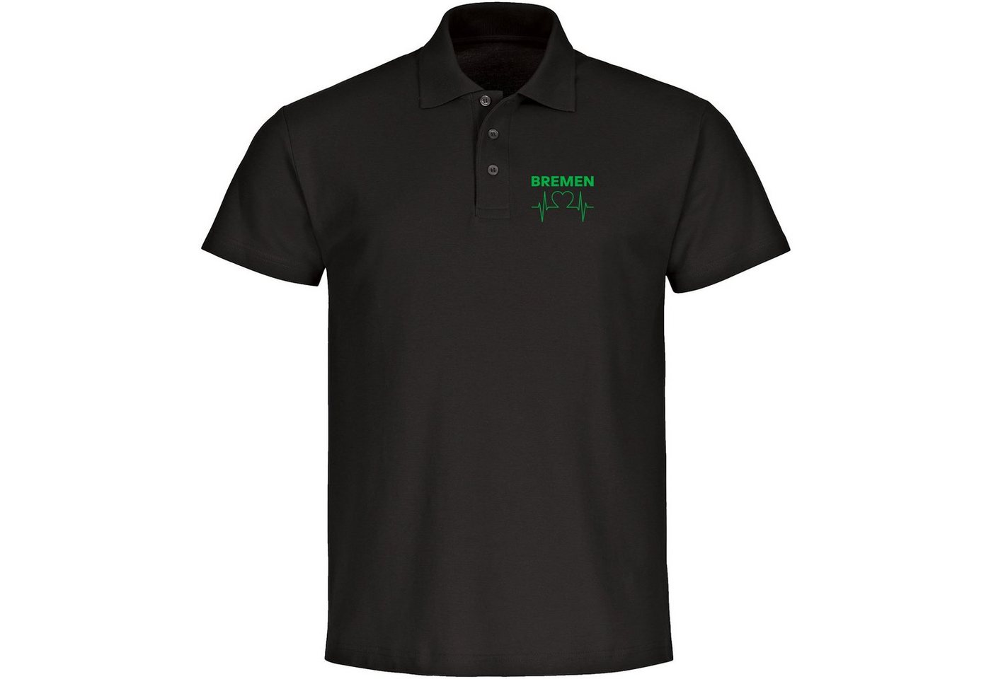 multifanshop Poloshirt Bremen - Herzschlag - Polo multifanshop Poloshirt Bremen - Herzschlag - Polo von multifanshop