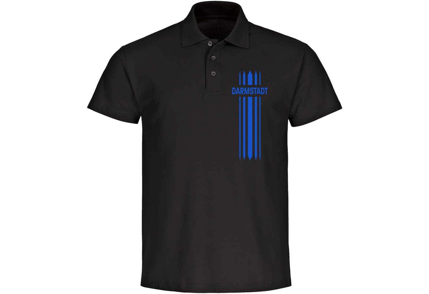 multifanshop Poloshirt Darmstadt - Streifen - Polo multifanshop Poloshirt Darmstadt - Streifen - Polo von multifanshop