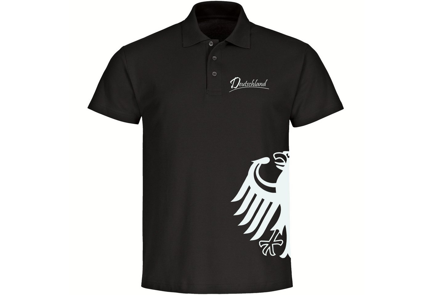 multifanshop Poloshirt Deutschland - Adler seitlich - Polo multifanshop Poloshirt Deutschland - Adler seitlich - Polo von multifanshop