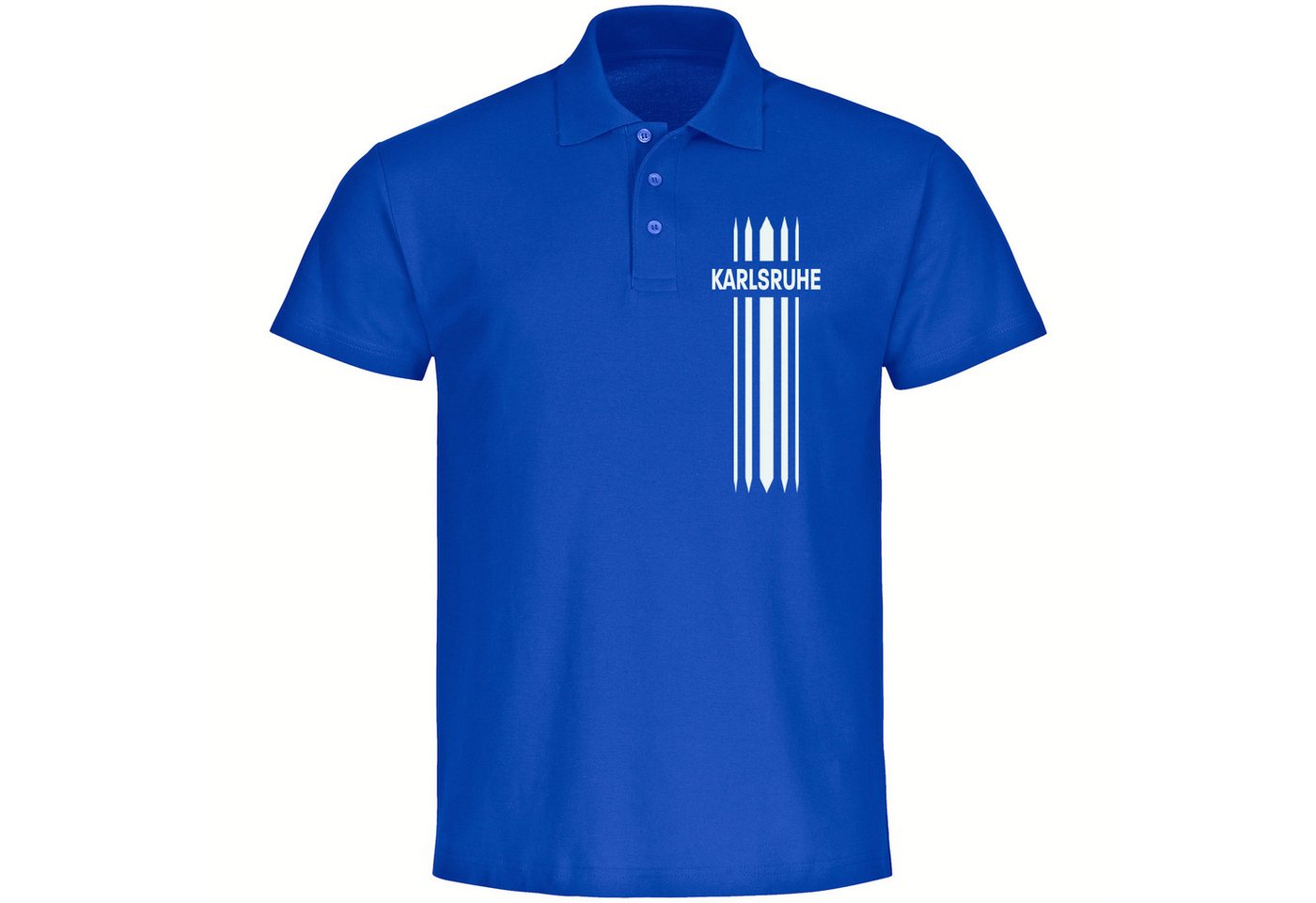 multifanshop Poloshirt Karlsruhe - Streifen - Polo multifanshop Poloshirt Karlsruhe - Streifen - Polo von multifanshop