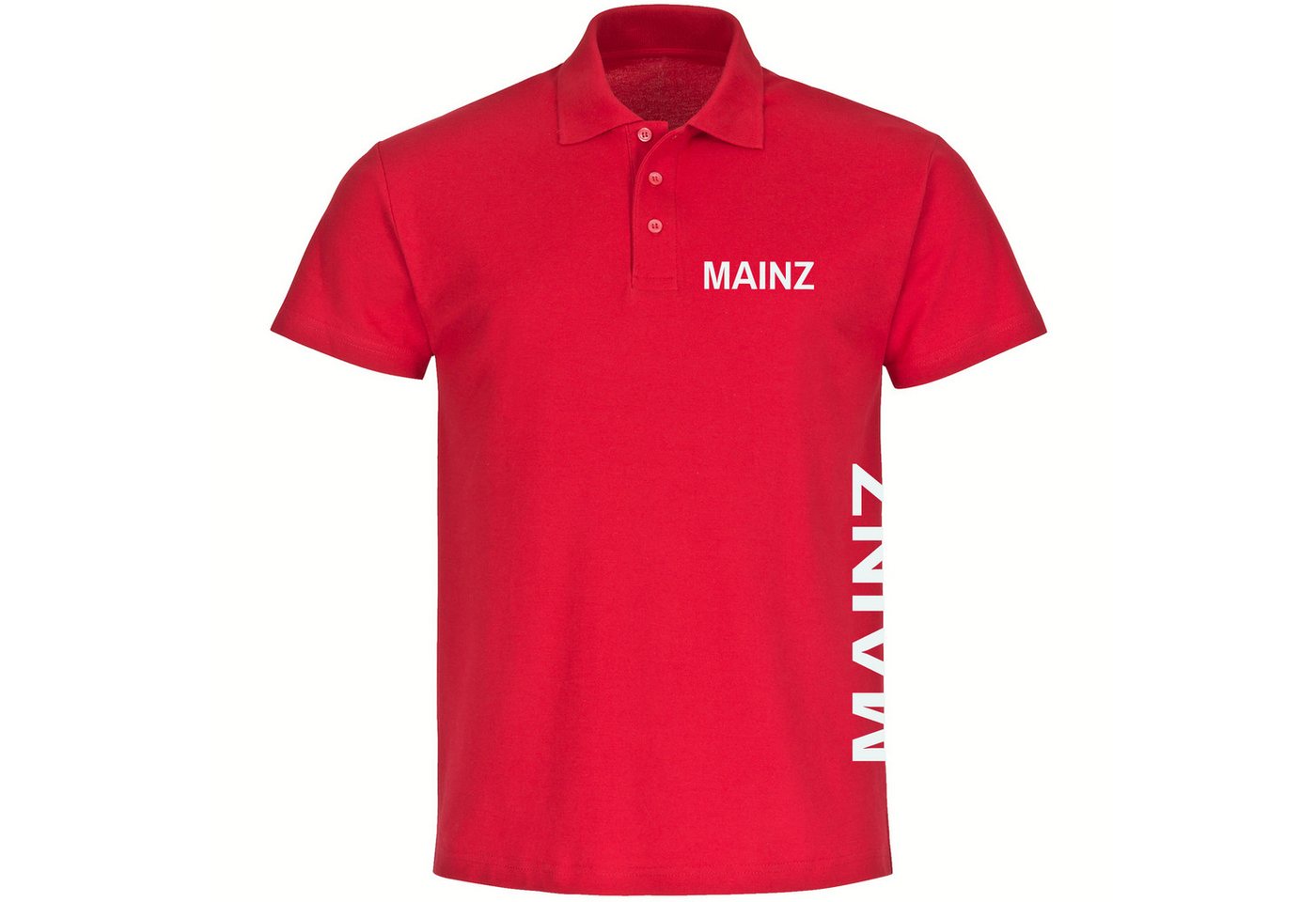 multifanshop Poloshirt Mainz - Brust & Seite - Polo multifanshop Poloshirt Mainz - Brust & Seite - Polo von multifanshop
