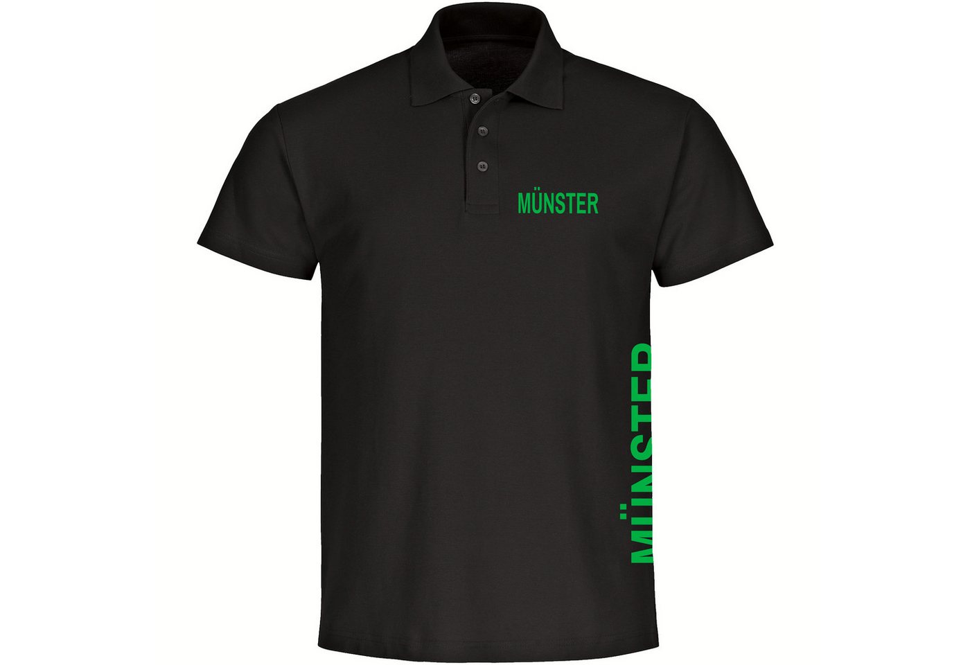 multifanshop Poloshirt Münster - Brust & Seite - Polo von multifanshop