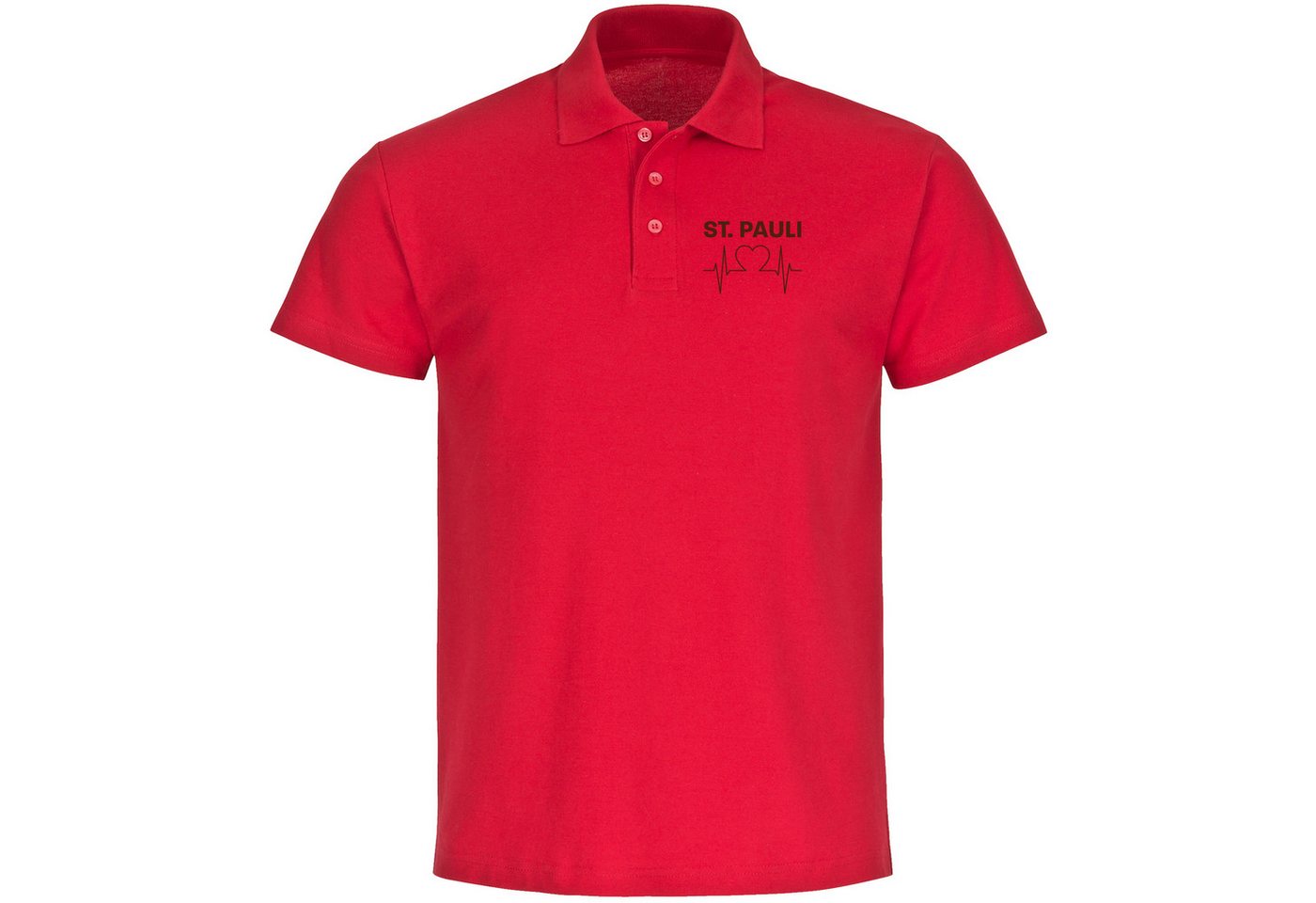 multifanshop Poloshirt St. Pauli - Herzschlag - Polo multifanshop Poloshirt St. Pauli - Herzschlag - Polo von multifanshop