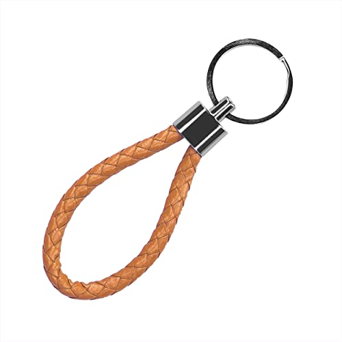 mumbi Schlüsselanhänger Schlüsselband aus Kunstleder & Edelstahl, geflochten Kunstlederband in Orange, Einheitsgröße mumbi Schlüsselanhänger Schlüsselband aus Kunstleder & Edelstahl, geflochten Kunstlederband in Orange, Einheitsgröße von mumbi