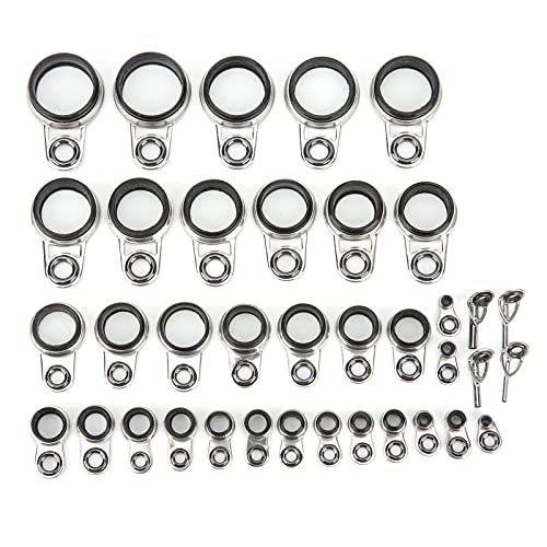 37 Stück Angelrute Reparatur Spitzenring Rutenring Edelstahl Keramik Spitzenringe Kit, Angelrutenführungen Rutenringe für Reparatur Ersatz Pole Gebäude, Reparaturset Geeignet für Angelfreunde 37 Stück Angelrute Reparatur Spitzenring Rutenring Edelstahl Keramik Spitzenringe Kit, Angelrutenführungen Rutenringe für Reparatur Ersatz Pole Gebäude, Reparaturset Geeignet für Angelfreunde von mumisuto