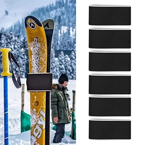 6 Stück Skigurte, Befestigungsbänder Verbinder zum Schutz von Skiern damit Klettverschluss Protektoren zwischen den Skiern Snowboard-Zubehör geeignet für schmale und breite Puderski von mumisuto