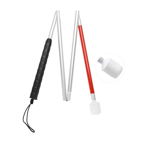 Blindenstock 110 cm, 4-teiliger Aluminium-Klappstock für Blinde, Gehstock für Blinde, Sehbehinderte und ältere Menschen Blindenstock 110 cm, 4-teiliger Aluminium-Klappstock für Blinde, Gehstock für Blinde, Sehbehinderte und ältere Menschen von mumisuto