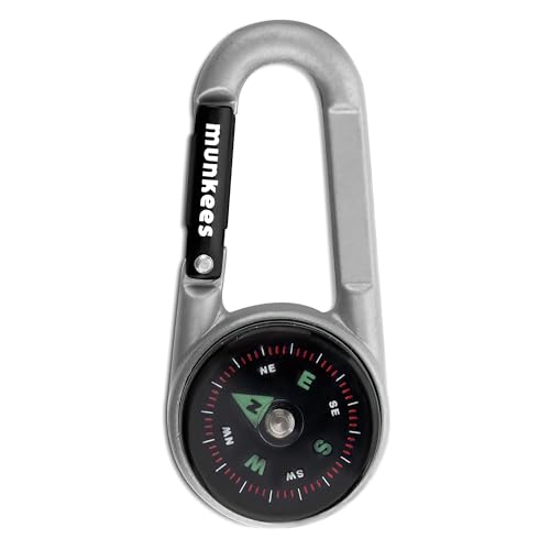 munkees Kompass-Karabiner Gadget mit Thermometer, Schlüsselanhänger, Funktions-Karabiner, Aluminium, 3135 munkees Kompass-Karabiner Gadget mit Thermometer, Schlüsselanhänger, Funktions-Karabiner, Aluminium, 3135 von munkees