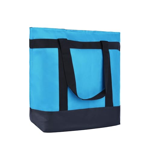 musbus Isolierte Kühltasche mit HD-Wärmedämmung – Premium, faltbarer, weicher Kühler ist eine perfekte isolierte Einkaufstasche, Lebensmittel-Liefertasche, blau, 35.5cm x 20cm x 43cm, von musbus