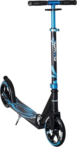 muuwmi Aluminium Scooter Plus – Tretroller, 205 mm, ABEC 7, GS-geprüft, höhenverstellbar, XL-Deck, blau-schwarz muuwmi Aluminium Scooter Plus – Tretroller, 205 mm, ABEC 7, GS-geprüft, höhenverstellbar, XL-Deck, blau-schwarz von muuwmi