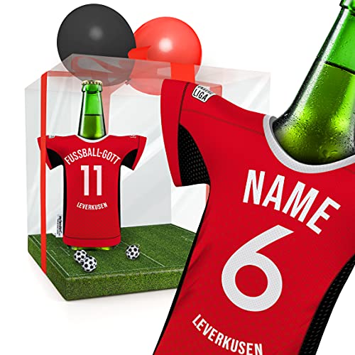 PERSONALISIERT LEVERKUSEN Trikotkühler Fanartikel Männer | Passend für Bayer 04 Leverkusen | Mann Freund Opa Bruder Geburtstag Weihnachts-Geschenk Wichtel Flaschenkühler by MYFANSHIRT.com von my fan shirt